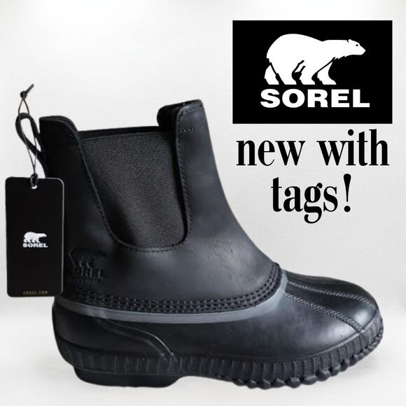 Sorel Boots | Cheyanne II Chelsea | Men's Size 8 | Black | Waterproof Snow Rain - Picture 1 of 11